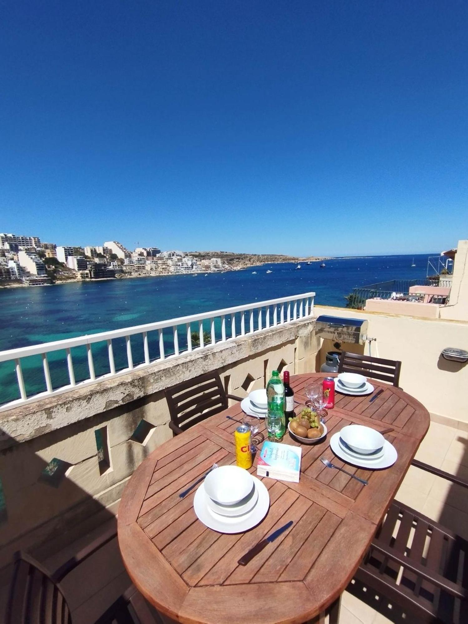 Apartament Blue Harbour Seafront Penthouse With Large Terrace With Panoramic Sea Views - By Getawaysmalta San Pawl il-Baħar Zewnętrze zdjęcie